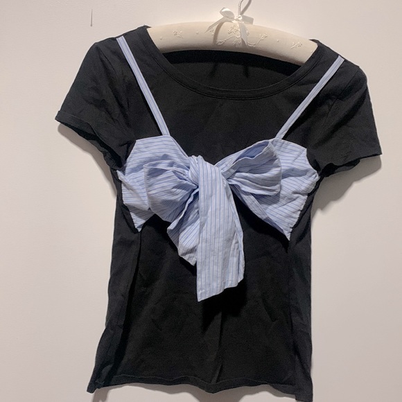 Bread&Butter BowTie Tee—S-$25 - Picture 1 of 6